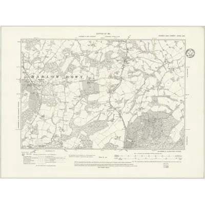 1908 Map of Sussex XXVIII.SE, 1935 Print