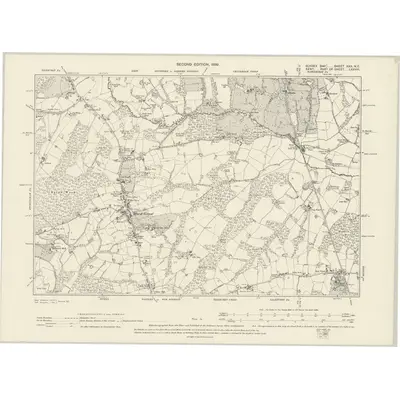 1897 Map of Sussex XXX.NE, 1899 Print