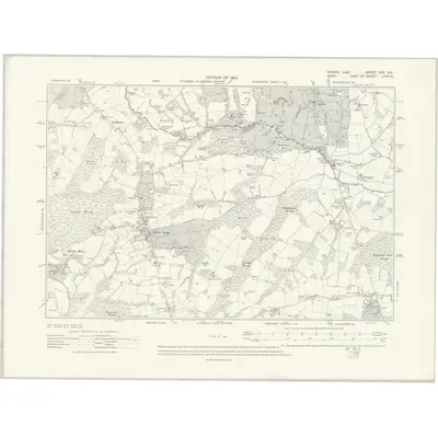 1908 Map of Sussex XXX.NE, 1910 Print