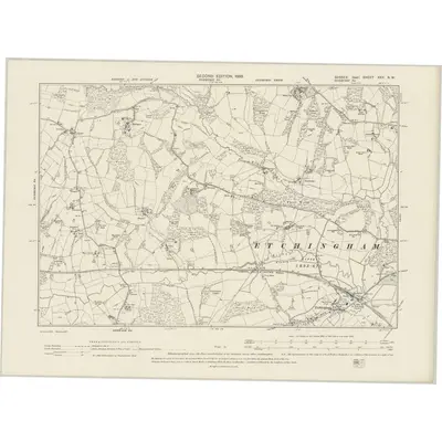 1897 Map of Sussex XXX.NW, 1899 Print