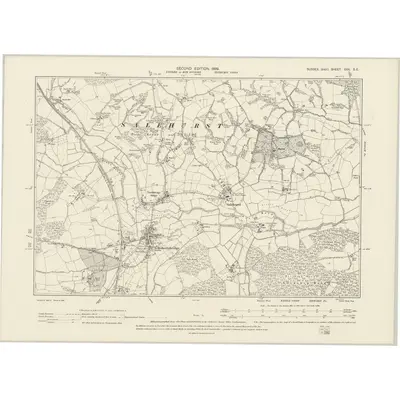 1897 Map of Sussex XXX.SE, 1899 Print