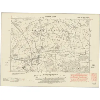 1946 Map of Sussex XXX.SE, 1952 Print