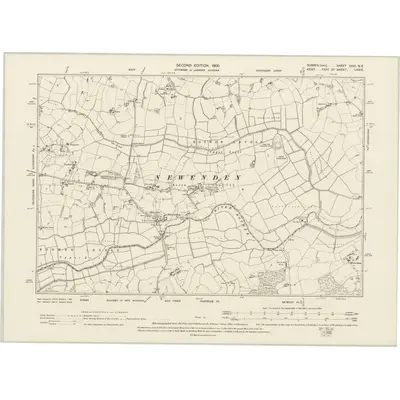 1897 Map of Sussex XXXI.NE, 1900 Print