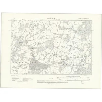 1908 Map of Sussex XXXI.SE, 1910 Print