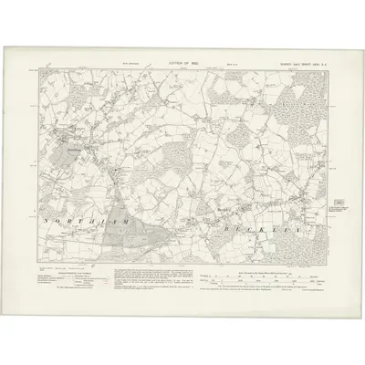1929 Map of Sussex XXXI.SE, 1932 Print