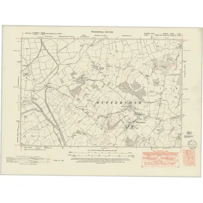 1946 Map of Sussex XXXII.NW, 1951 Print