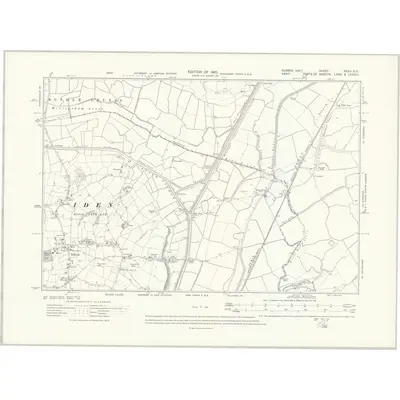 1907 Map of Sussex XXXII.SE, 1910 Print