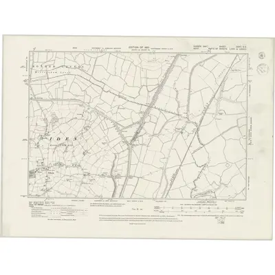 1907 Map of Sussex XXXII.SE, 1945 Print