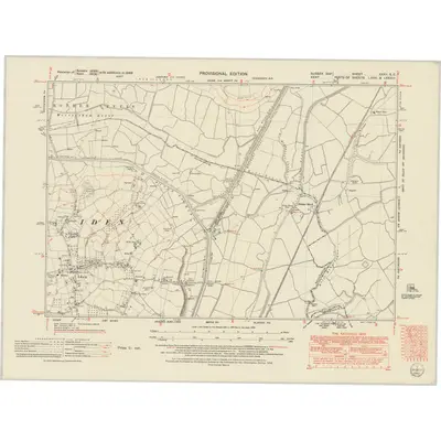 1946 Map of Sussex XXXII.SE, 1952 Print