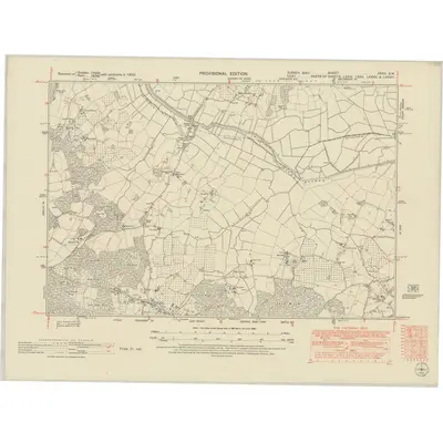 1950 Map of Sussex XXXII.SW, 1952 Print