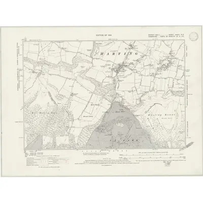 1910 Map of Sussex XXXIII.NE, 1947 Print