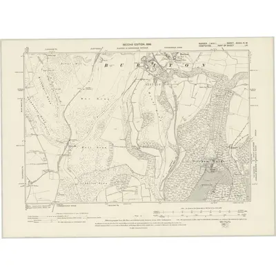 1895 Map of Sussex XXXIII.NW, 1899 Print