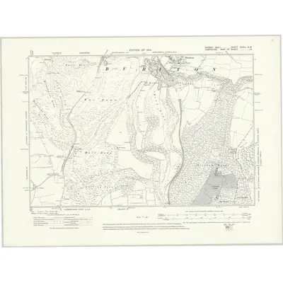 1910 Map of Sussex XXXIII.NW, 1914 Print