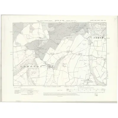 1910 Map of Sussex XXXIII.SE, 1914 Print