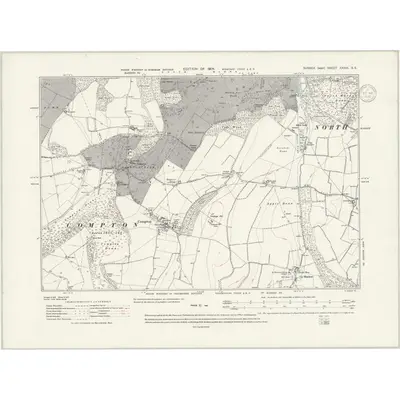 1910 Map of Sussex XXXIII.SE, 1939 Print