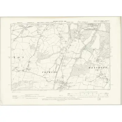 1895 Map of Sussex XXXIV.NE, 1898 Print