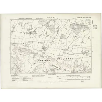 1910 Map of Sussex XXXIV.NW, 1935 Print