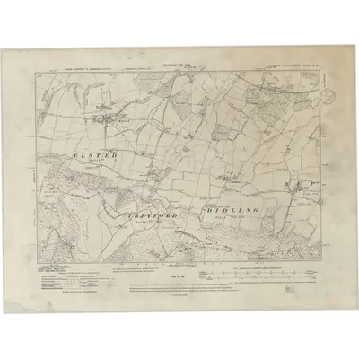 1910 Map of Sussex XXXIV.NW, 1939 Print