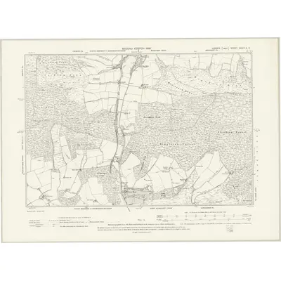 1896 Map of Sussex XXXIV.SE, 1898 Print