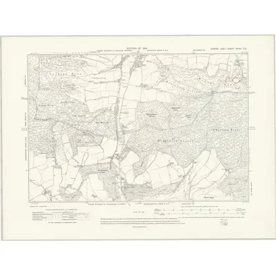 1910 Map of Sussex XXXIV.SE, 1914 Print