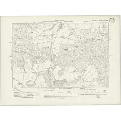 1910 Map of Sussex XXXIV.SE, 1933 Print