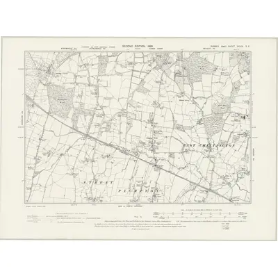 1896 Map of Sussex XXXIX.SE, 1899 Print