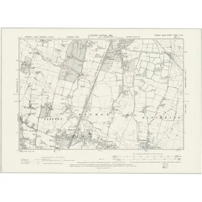 1896 Map of Sussex XXXIX.SW, 1899 Print