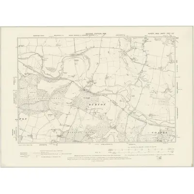 1895 Map of Sussex XXXV.NE, 1898 Print
