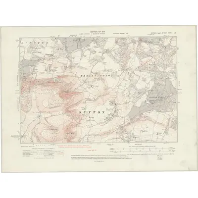 1910 Map of Sussex XXXV.SE, 1914 Print
