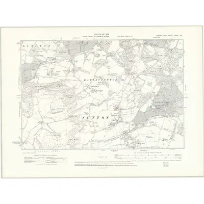 1910 Map of Sussex XXXV.SE, 1914 Print