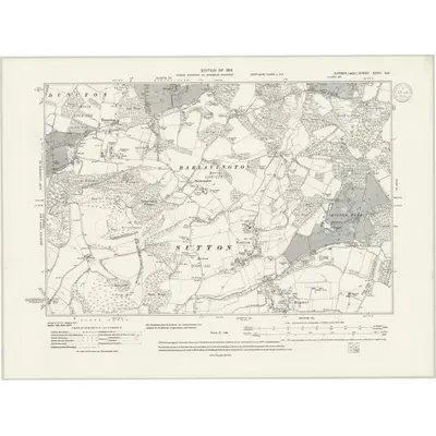 1910 Map of Sussex XXXV.SE, 1939 Print