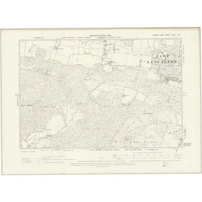 1896 Map of Sussex XXXV.SW, 1898 Print