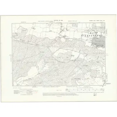 1910 Map of Sussex XXXV.SW, 1914 Print