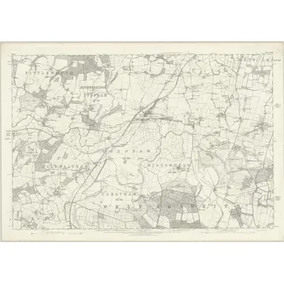 1876 Map of Sussex XXXVI, 1880 Print