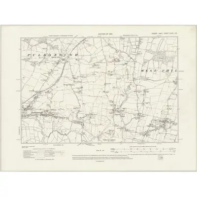 1909 Map of Sussex XXXVI.NE, 1931 Print