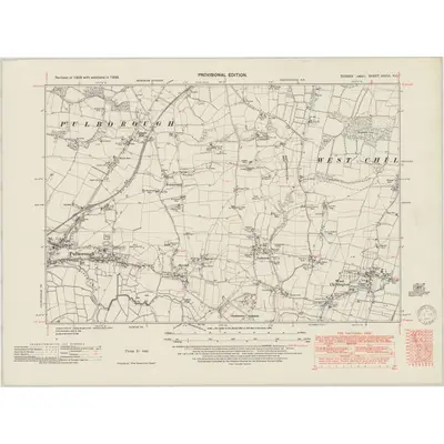 1938 Map of Sussex XXXVI.NE, 1949 Print