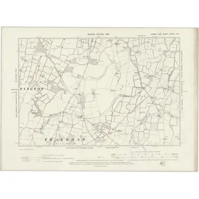 1895 Map of Sussex XXXVII.NW, 1898 Print