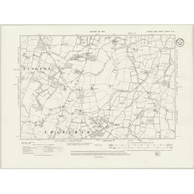 1909 Map of Sussex XXXVII.NW, 1934 Print
