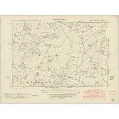 1946 Map of Sussex XXXVII.NW, 1952 Print