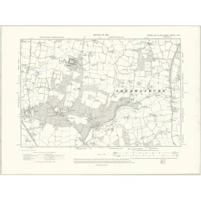 1909 Map of Sussex XXXVIII.NW, 1912 Print
