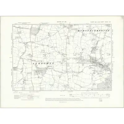 1909 Map of Sussex XXXVIII.SE, 1912 Print