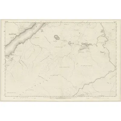 1873 Map of Sutherland, Sheet LIV, 1878 Print