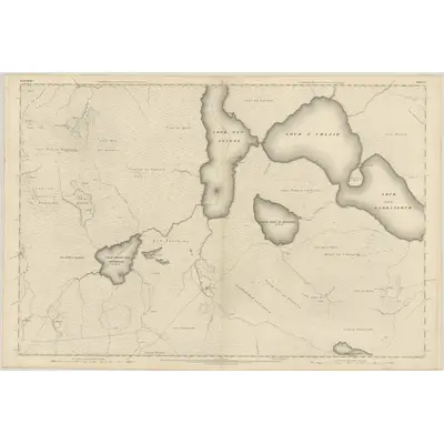 1873 Map of Sutherland, Sheet LV, 1878 Print