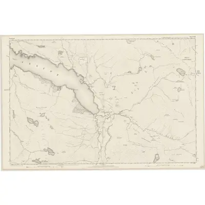 1875 Map of Sutherland, Sheet LXXI, 1879 Print