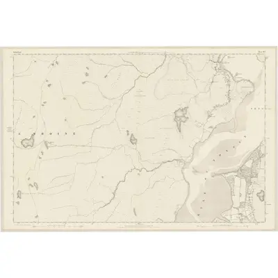 1874 Map of Sutherland, Sheet XVI, 1878 Print