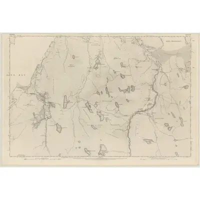 1874 Map of Sutherland, Sheet XVII, 1878 Print