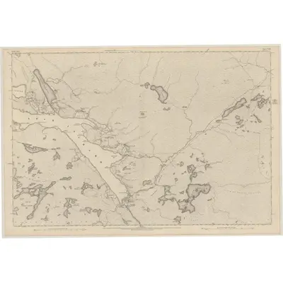1875 Map of Sutherland, Sheet XXII, 1878 Print