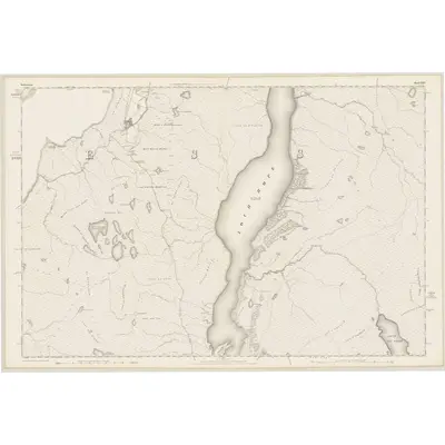 1874 Map of Sutherland, Sheet XXIV, 1878 Print
