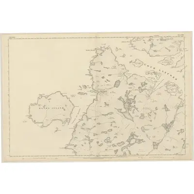 1875 Map of Sutherland, Sheet XXX, 1878 Print