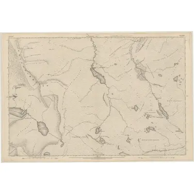 1874 Map of Sutherland, Sheet XXXII, 1878 Print